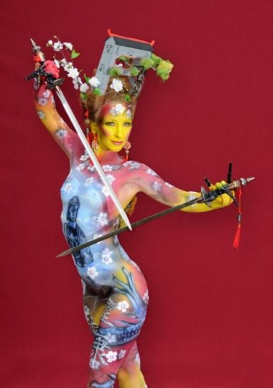 Weltmeisterschaftspainting in Begleitung von Pro7.
Thema Asien mit Buddha und Kirschblüten.