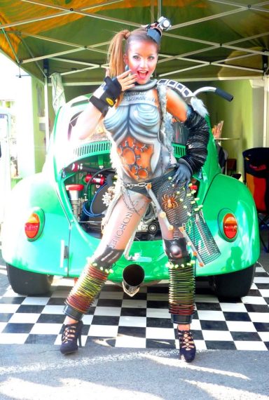 Livebodypainting für das Eventzentrum Strohofer zum Thema Steampunk