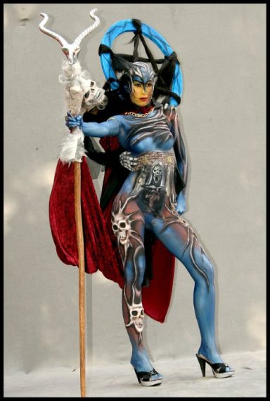Bodypainting auf der Bodypainting-Weltmeisterschaft. Thema Spiritualität
Platzierung: Platz 8 als bestes deutsches Team.