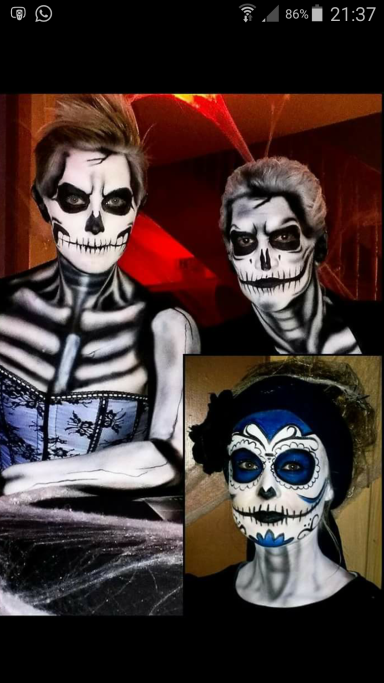 Bodypainting Skelette